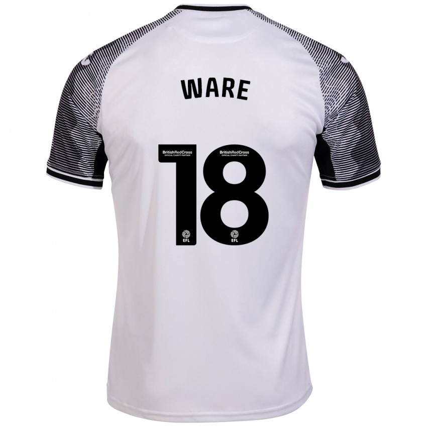 Niño Camiseta Phoebe Ware #18 Blanco 1ª Equipación 2023/24 La Camisa Chile