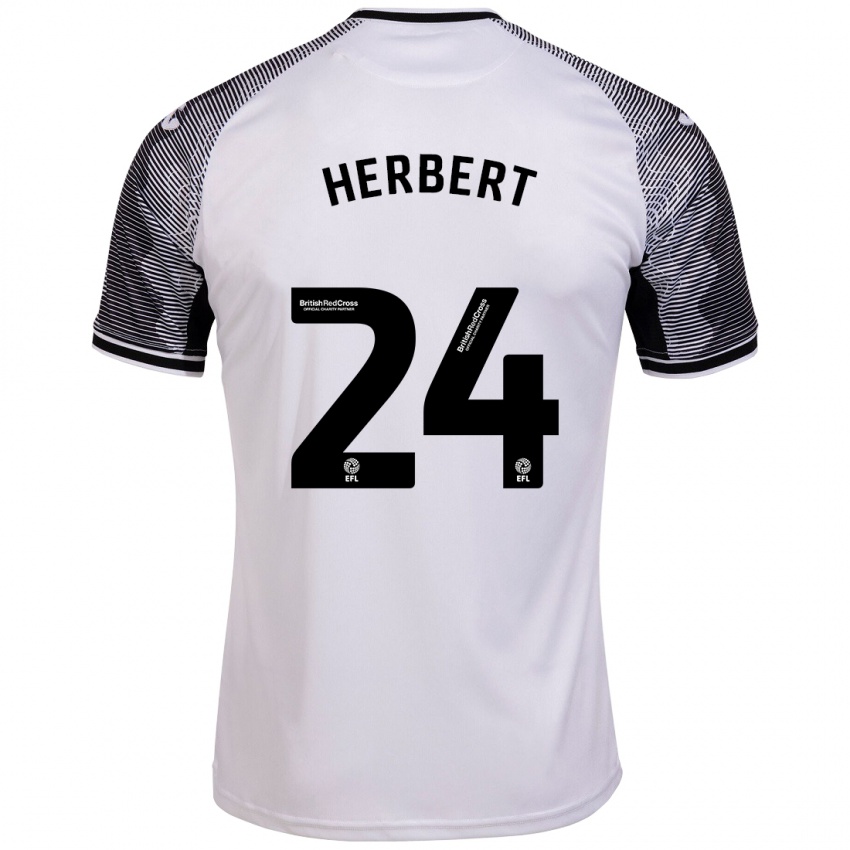 Niño Camiseta Chelsea Herbert #24 Blanco 1ª Equipación 2023/24 La Camisa Chile