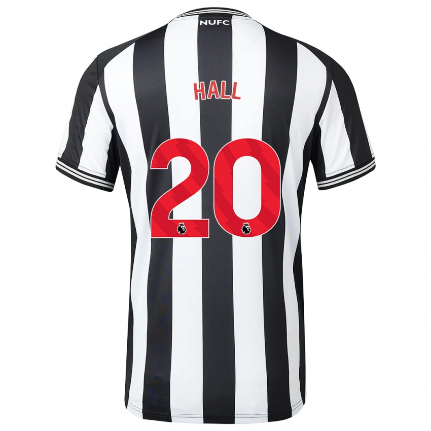 Niño Camiseta Lewis Hall #20 Blanco Negro 1ª Equipación 2023/24 La Camisa Chile