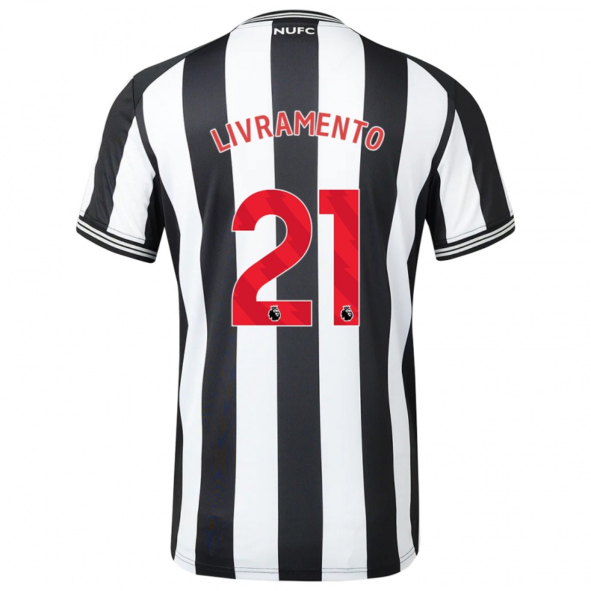 Niño Camiseta Tino Livramento #21 Blanco Negro 1ª Equipación 2023/24 La Camisa Chile