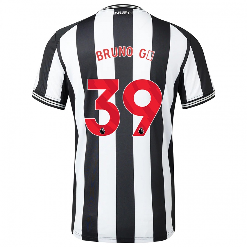 Niño Camiseta Bruno Guimaraes #39 Blanco Negro 1ª Equipación 2023/24 La Camisa Chile