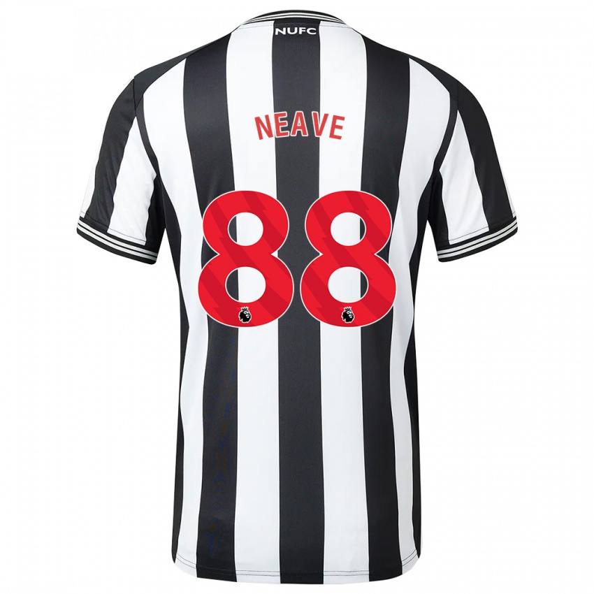 Niño Camiseta Sean Neave #88 Blanco Negro 1ª Equipación 2023/24 La Camisa Chile