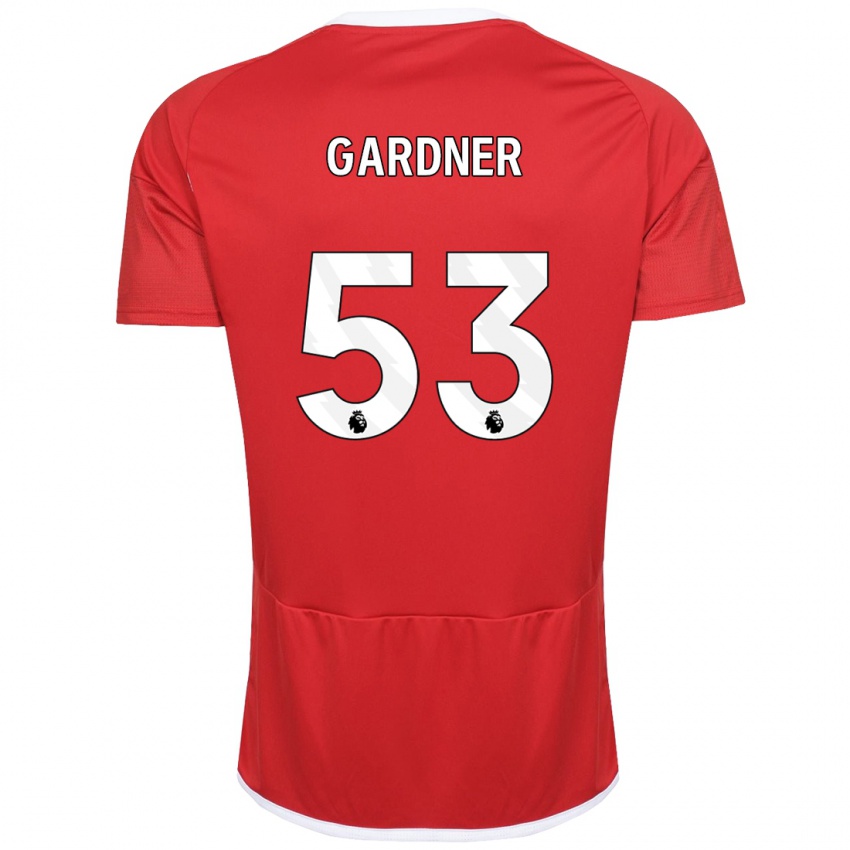 Niño Camiseta Joe Gardner #53 Rojo 1ª Equipación 2023/24 La Camisa Chile