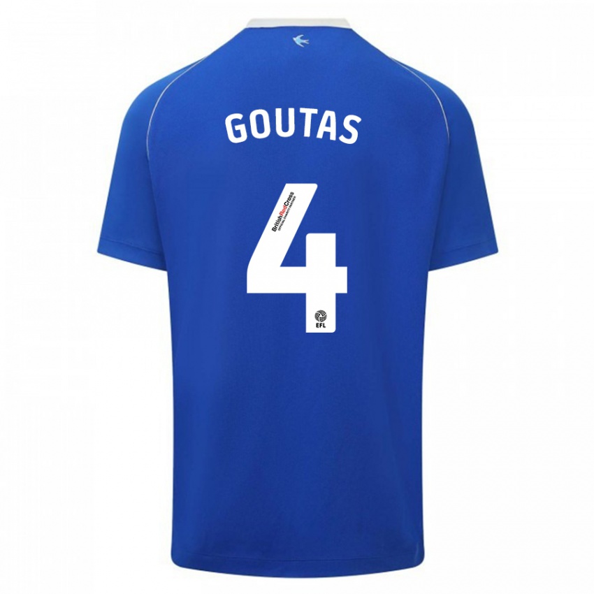 Niño Camiseta Dimitrios Goutas #4 Azul 1ª Equipación 2023/24 La Camisa Chile