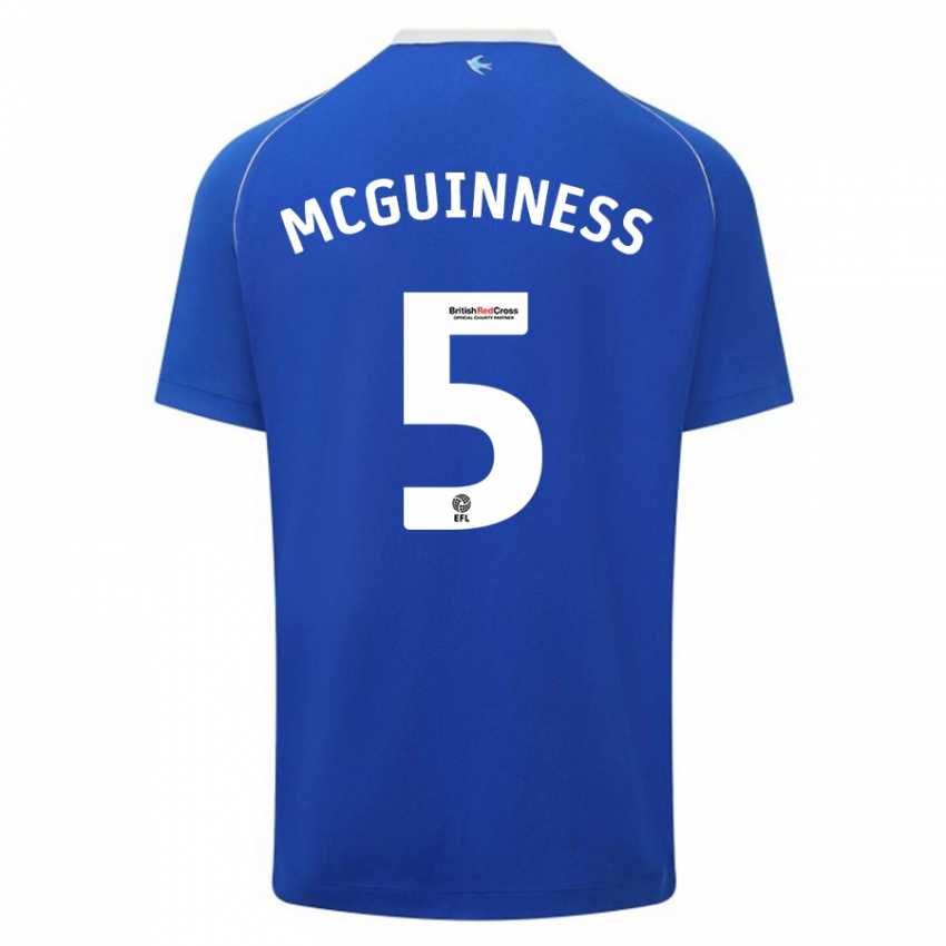 Niño Camiseta Mark Mcguinness #5 Azul 1ª Equipación 2023/24 La Camisa Chile