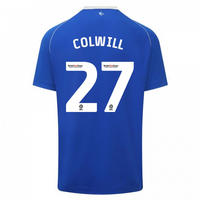 Niño Camiseta Rubin Colwill #27 Azul 1ª Equipación 2023/24 La Camisa Chile