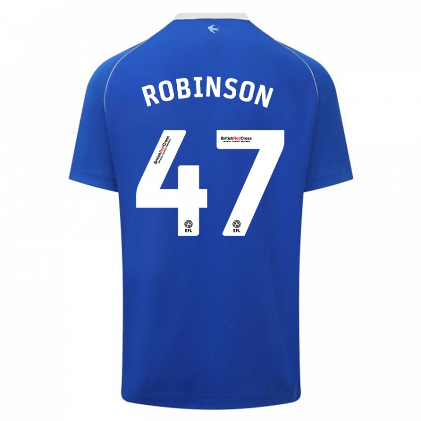 Niño Camiseta Callum Robinson #47 Azul 1ª Equipación 2023/24 La Camisa Chile