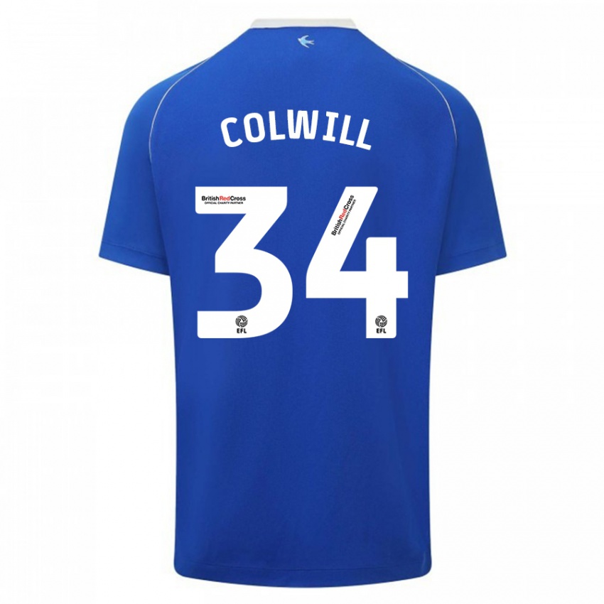 Niño Camiseta Joel Colwill #34 Azul 1ª Equipación 2023/24 La Camisa Chile