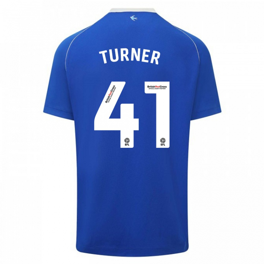 Niño Camiseta Matthew Turner #41 Azul 1ª Equipación 2023/24 La Camisa Chile