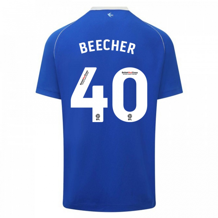 Niño Camiseta Josh Beecher #40 Azul 1ª Equipación 2023/24 La Camisa Chile