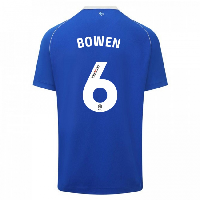 Niño Camiseta Megan Bowen #6 Azul 1ª Equipación 2023/24 La Camisa Chile