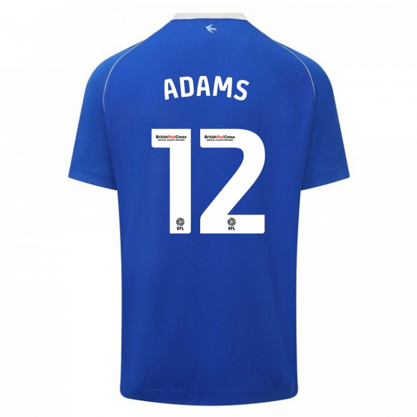 Niño Camiseta Kelly Adams #12 Azul 1ª Equipación 2023/24 La Camisa Chile