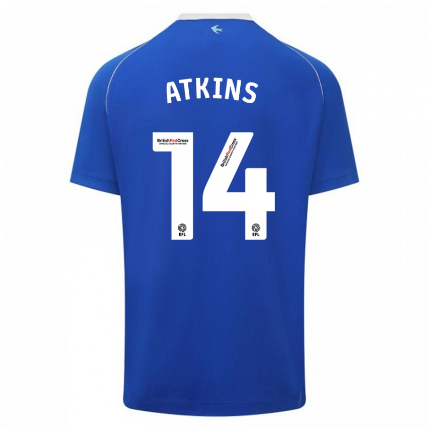 Niño Camiseta Zoe Atkins #14 Azul 1ª Equipación 2023/24 La Camisa Chile