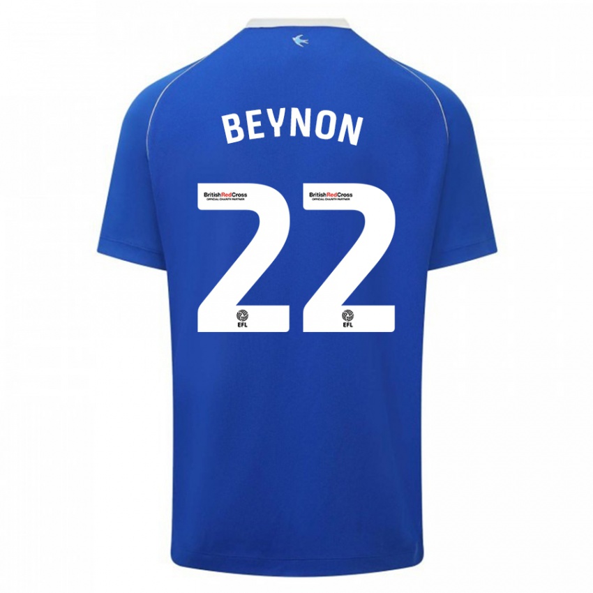 Niño Camiseta Emma Beynon #22 Azul 1ª Equipación 2023/24 La Camisa Chile