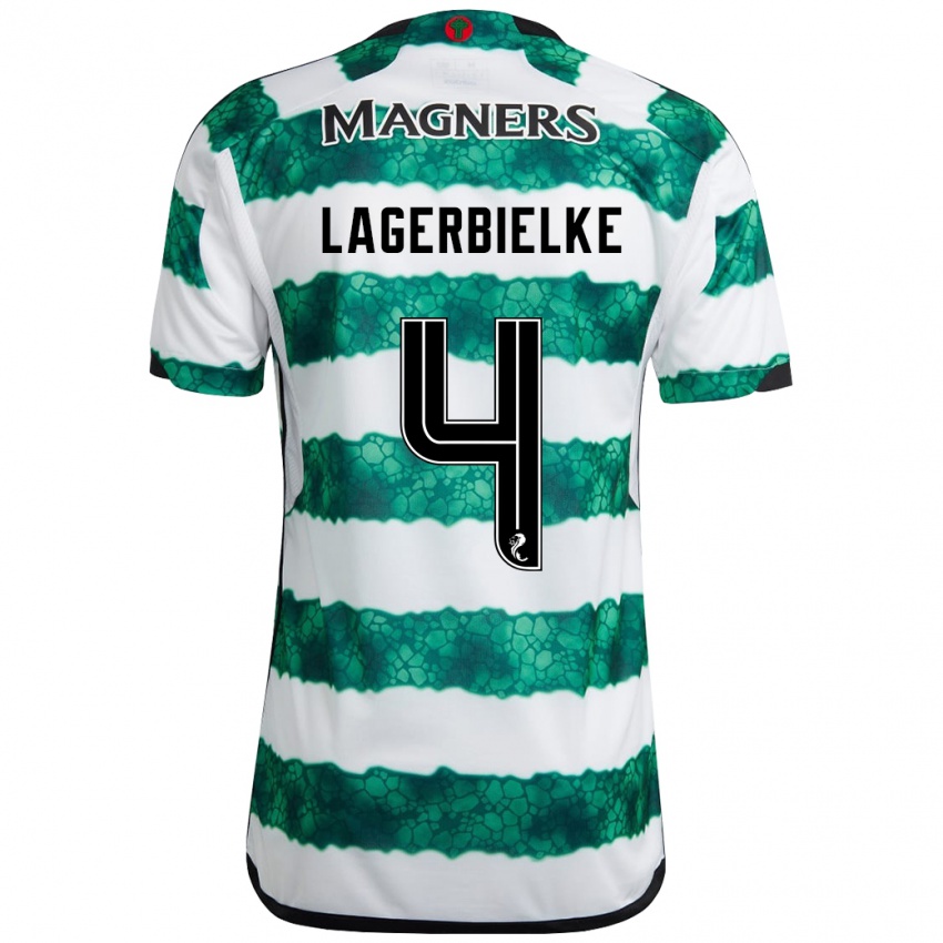 Niño Camiseta Gustaf Lagerbielke #4 Verde 1ª Equipación 2023/24 La Camisa Chile