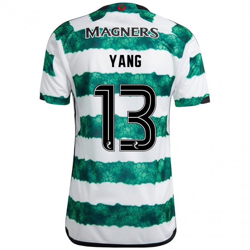 Niño Camiseta Hyun-Jun Yang #13 Verde 1ª Equipación 2023/24 La Camisa Chile