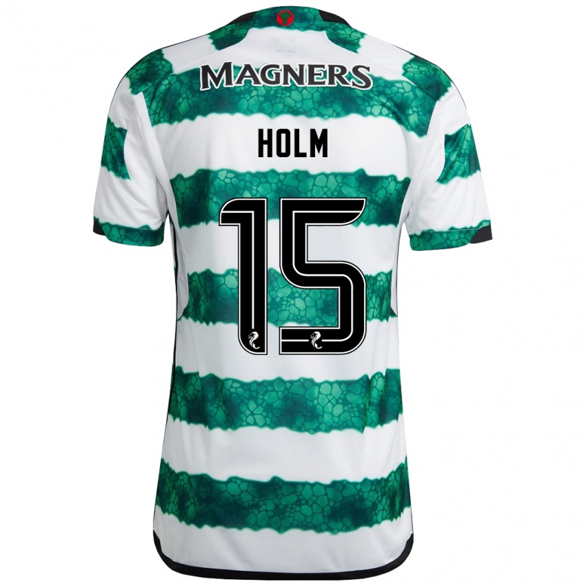 Niño Camiseta Odin Thiago Holm #15 Verde 1ª Equipación 2023/24 La Camisa Chile