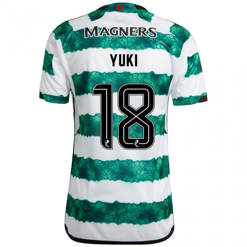 Niño Camiseta Yuki Kobayashi #18 Verde 1ª Equipación 2023/24 La Camisa Chile