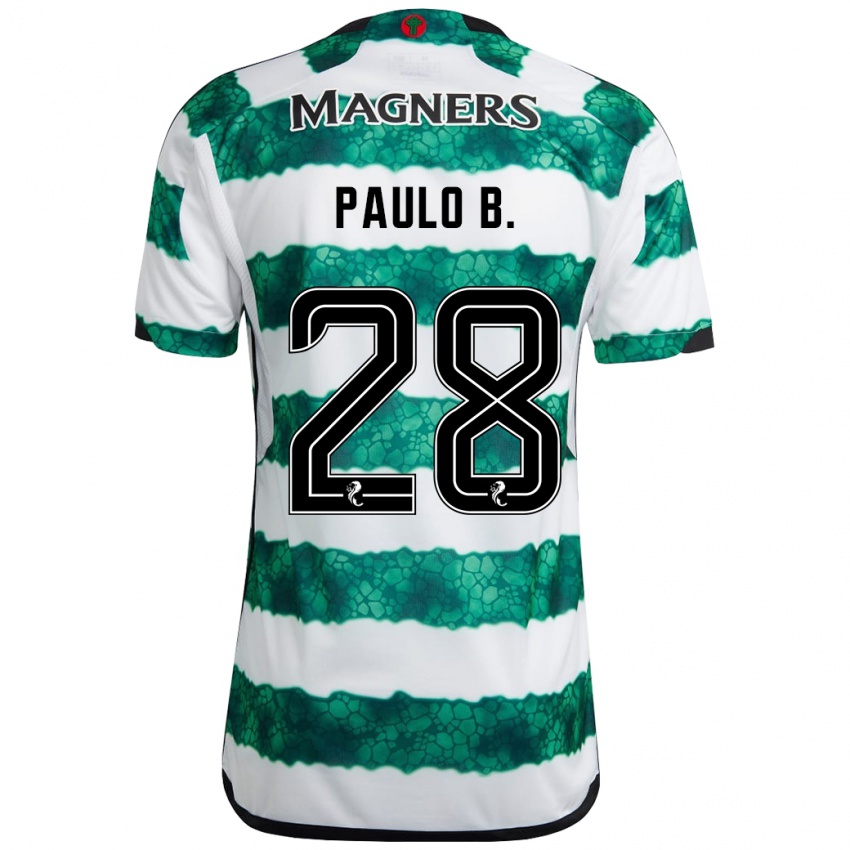 Niño Camiseta Paulo Bernardo #28 Verde 1ª Equipación 2023/24 La Camisa Chile