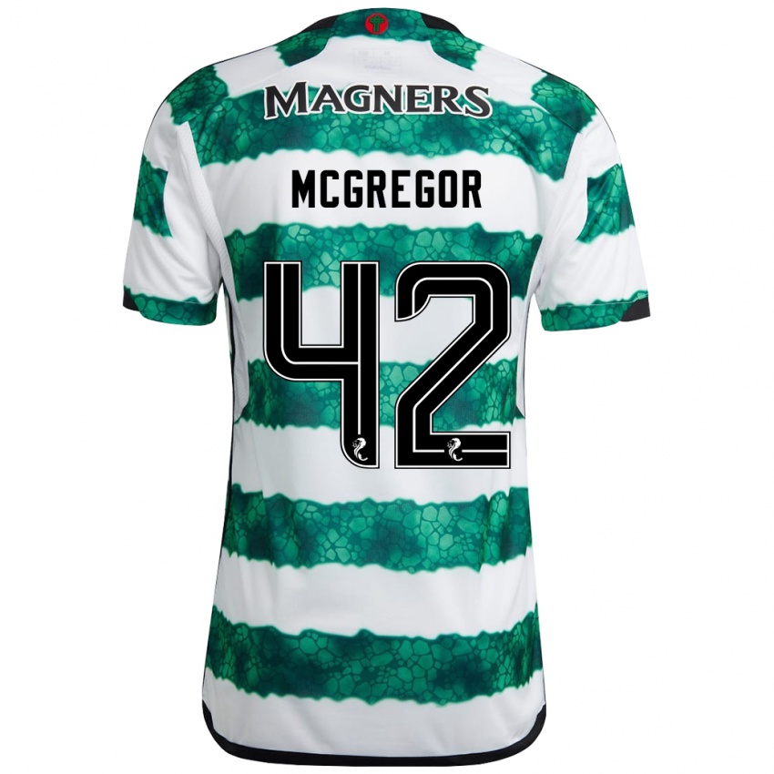 Niño Camiseta Callum Mcgregor #42 Verde 1ª Equipación 2023/24 La Camisa Chile