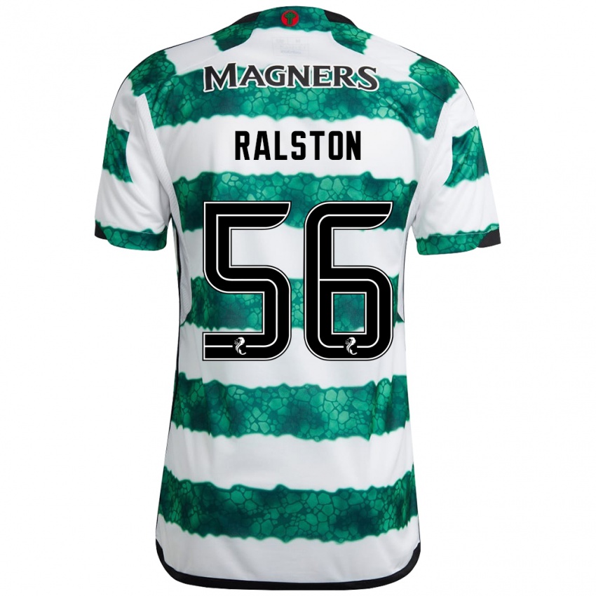 Niño Camiseta Anthony Ralston #56 Verde 1ª Equipación 2023/24 La Camisa Chile