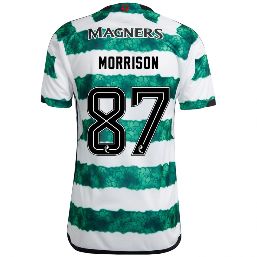 Niño Camiseta Joe Morrison #87 Verde 1ª Equipación 2023/24 La Camisa Chile
