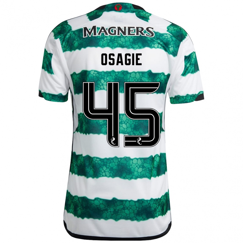 Niño Camiseta Justin Osagie #45 Verde 1ª Equipación 2023/24 La Camisa Chile