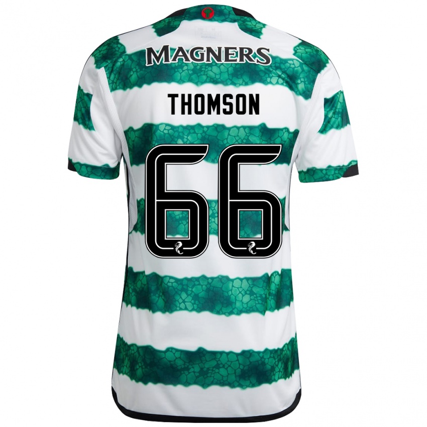 Niño Camiseta Corey Thomson #66 Verde 1ª Equipación 2023/24 La Camisa Chile