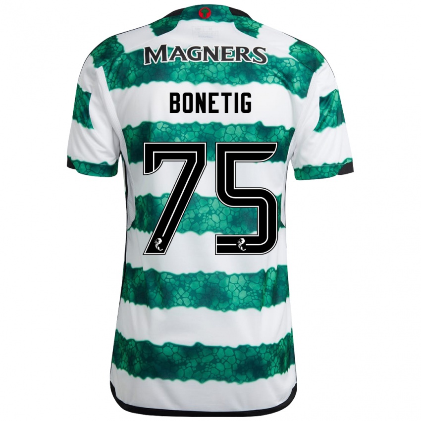 Niño Camiseta Liam Bonetig #75 Verde 1ª Equipación 2023/24 La Camisa Chile