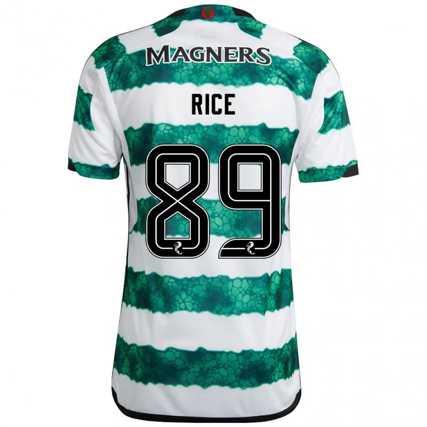 Niño Camiseta Aidan Rice #89 Verde 1ª Equipación 2023/24 La Camisa Chile