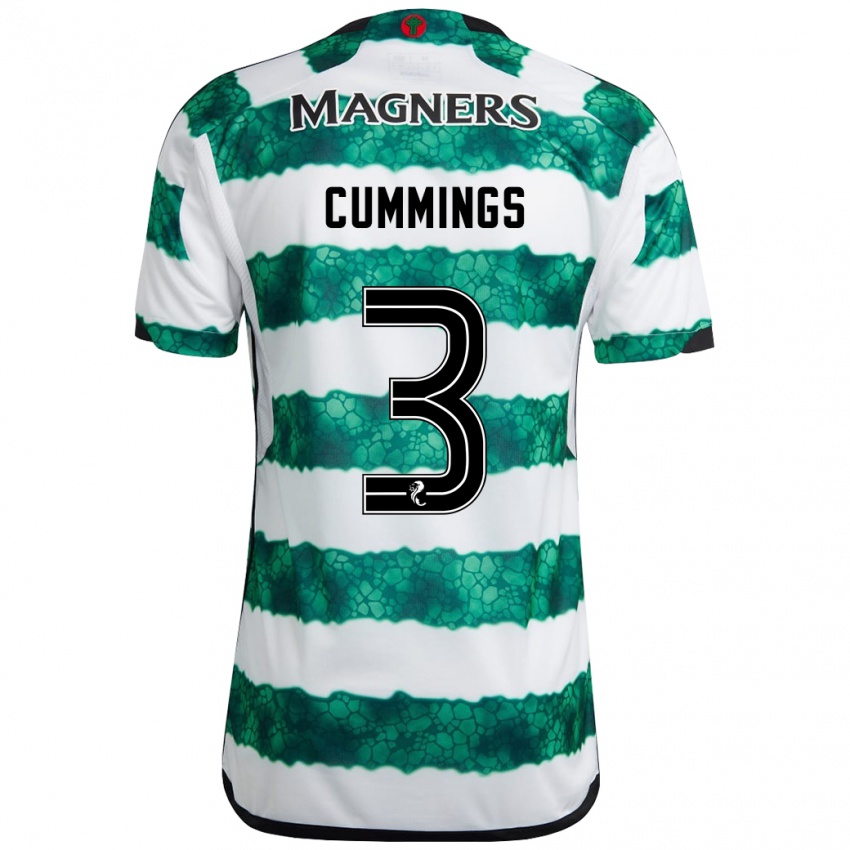 Niño Camiseta Sydney Cummings #3 Verde 1ª Equipación 2023/24 La Camisa Chile