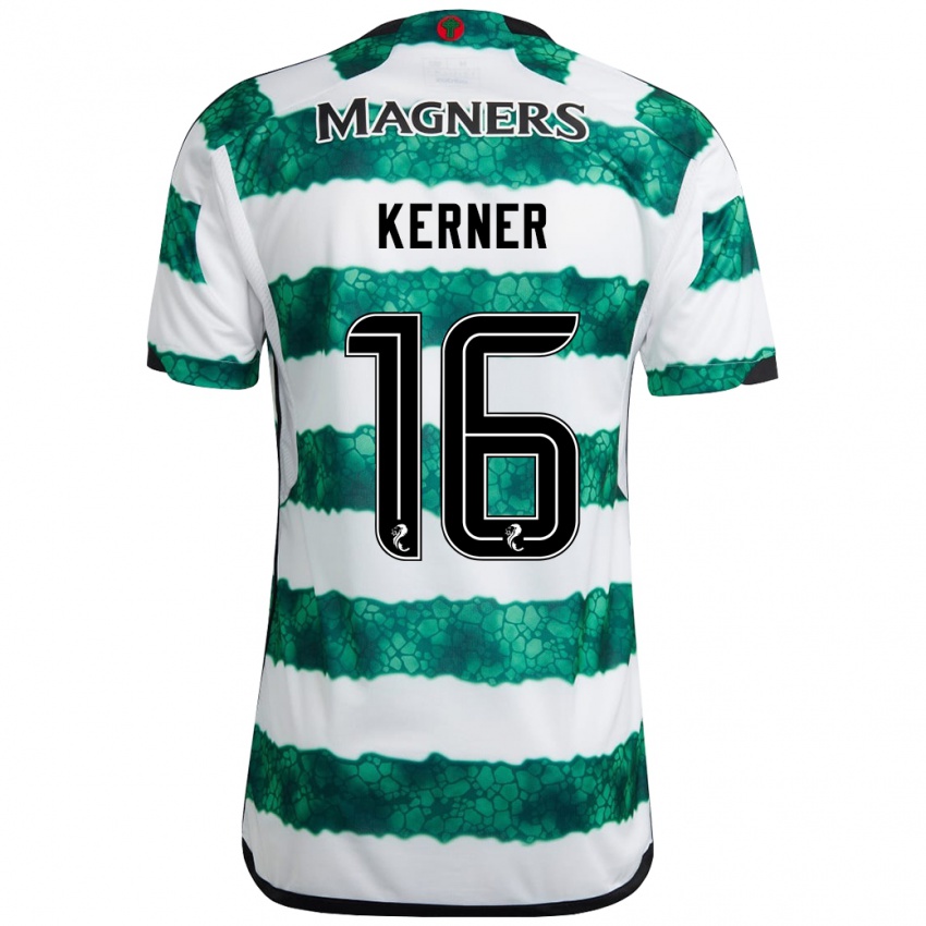 Niño Camiseta Hana Kerner #16 Verde 1ª Equipación 2023/24 La Camisa Chile