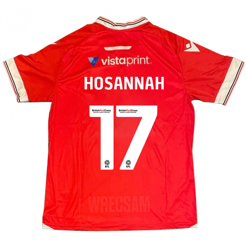 Niño Camiseta Bryce Hosannah #17 Rojo 1ª Equipación 2023/24 La Camisa Chile