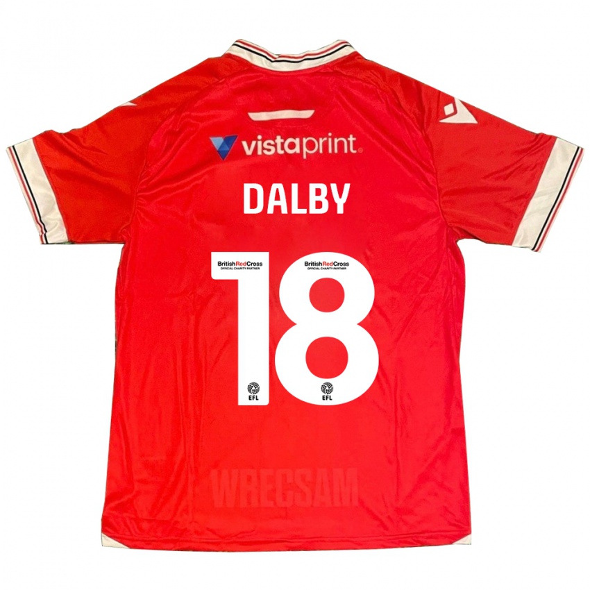 Niño Camiseta Sam Dalby #18 Rojo 1ª Equipación 2023/24 La Camisa Chile