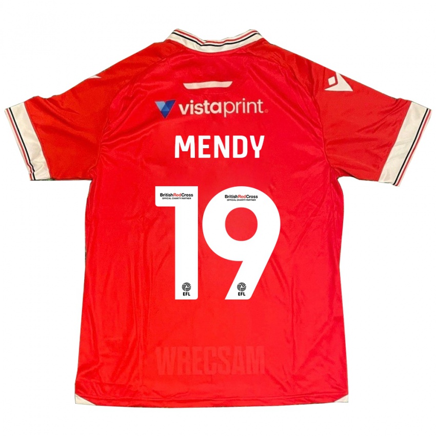 Niño Camiseta Jacob Mendy #19 Rojo 1ª Equipación 2023/24 La Camisa Chile