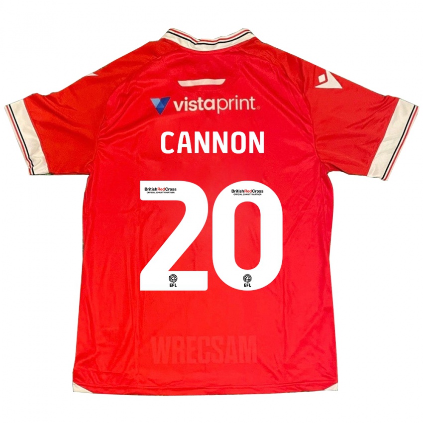 Niño Camiseta Andy Cannon #20 Rojo 1ª Equipación 2023/24 La Camisa Chile