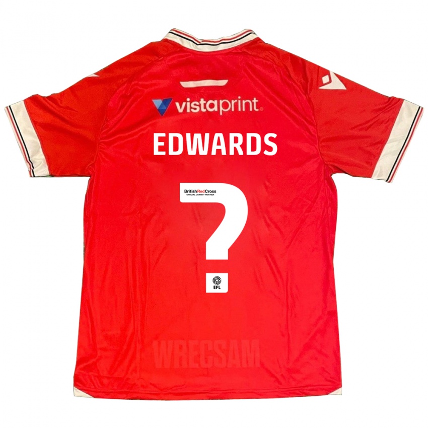 Niño Camiseta Callum Edwards #0 Rojo 1ª Equipación 2023/24 La Camisa Chile