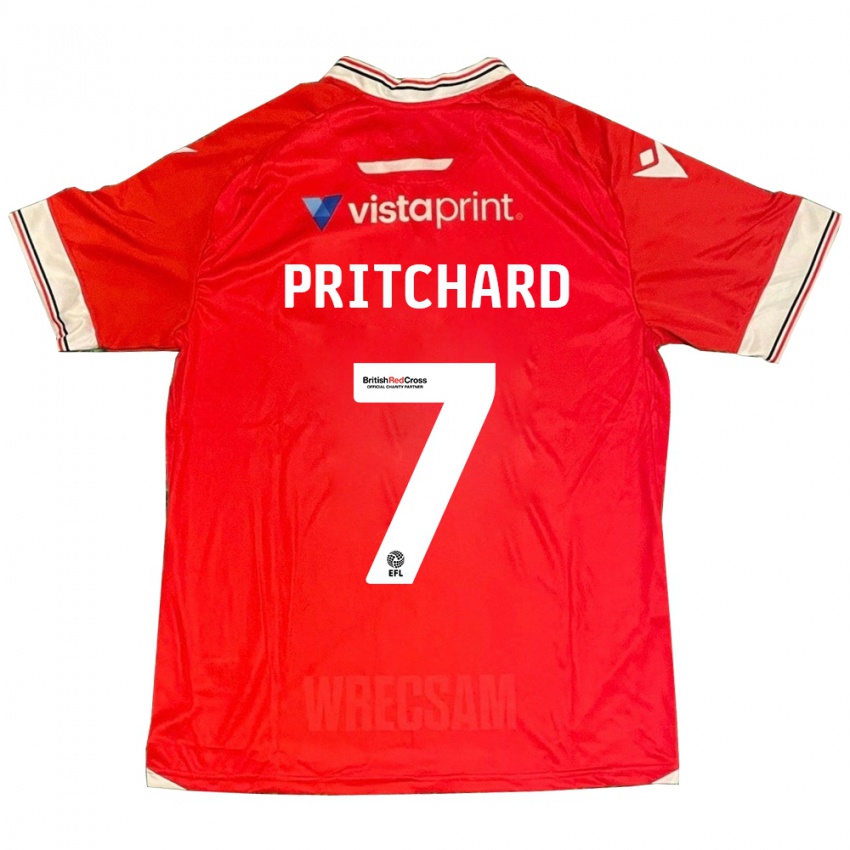 Niño Camiseta Rebecca Pritchard #7 Rojo 1ª Equipación 2023/24 La Camisa Chile