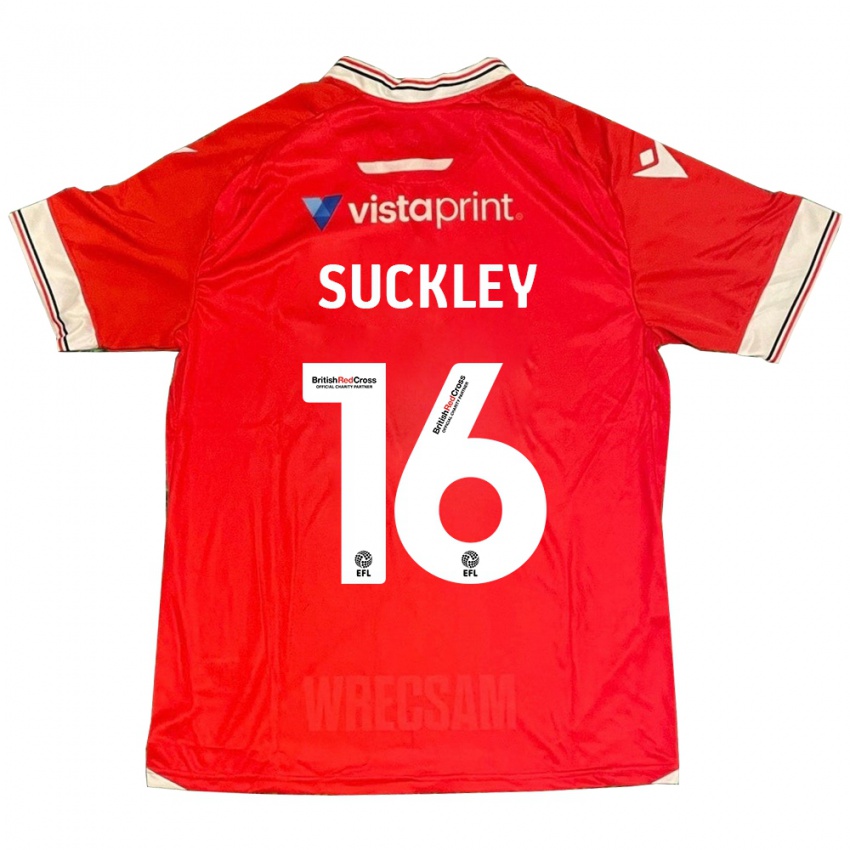 Niño Camiseta Ava Suckley #16 Rojo 1ª Equipación 2023/24 La Camisa Chile