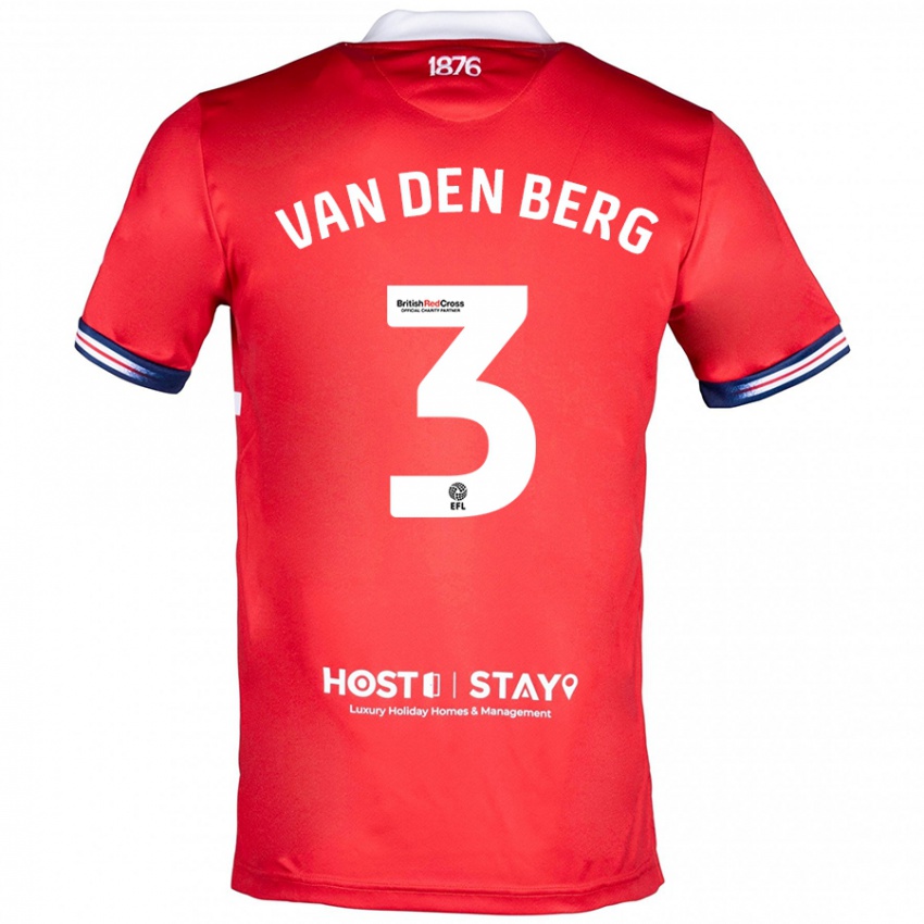 Niño Camiseta Rav Van Den Berg #3 Rojo 1ª Equipación 2023/24 La Camisa Chile