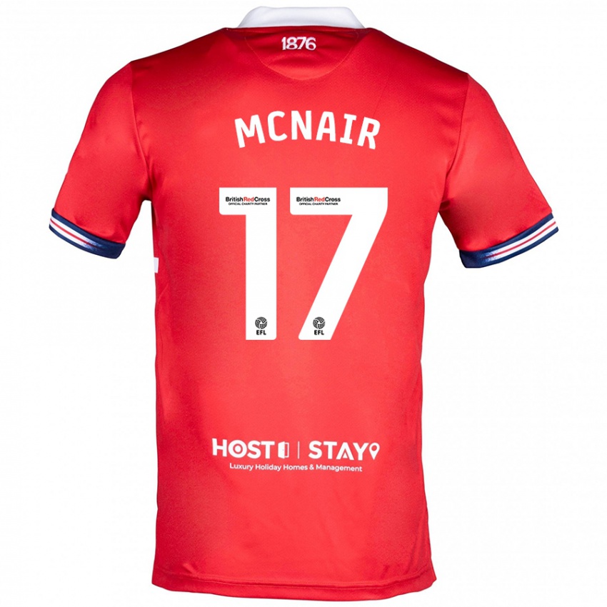 Niño Camiseta Paddy Mcnair #17 Rojo 1ª Equipación 2023/24 La Camisa Chile