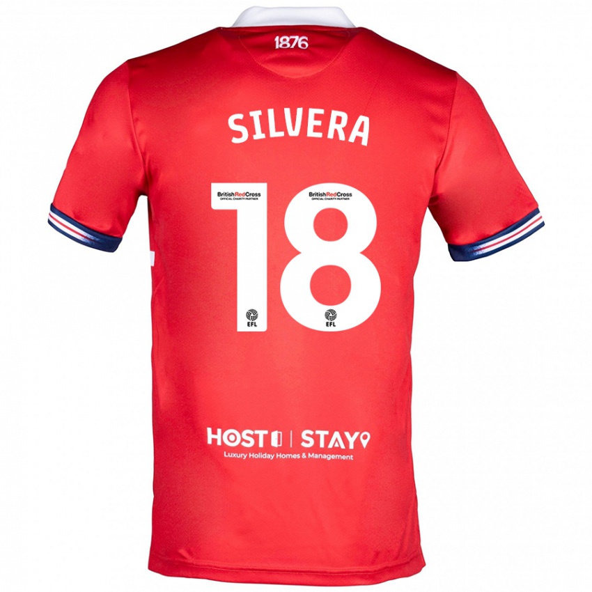 Niño Camiseta Sam Silvera #18 Rojo 1ª Equipación 2023/24 La Camisa Chile