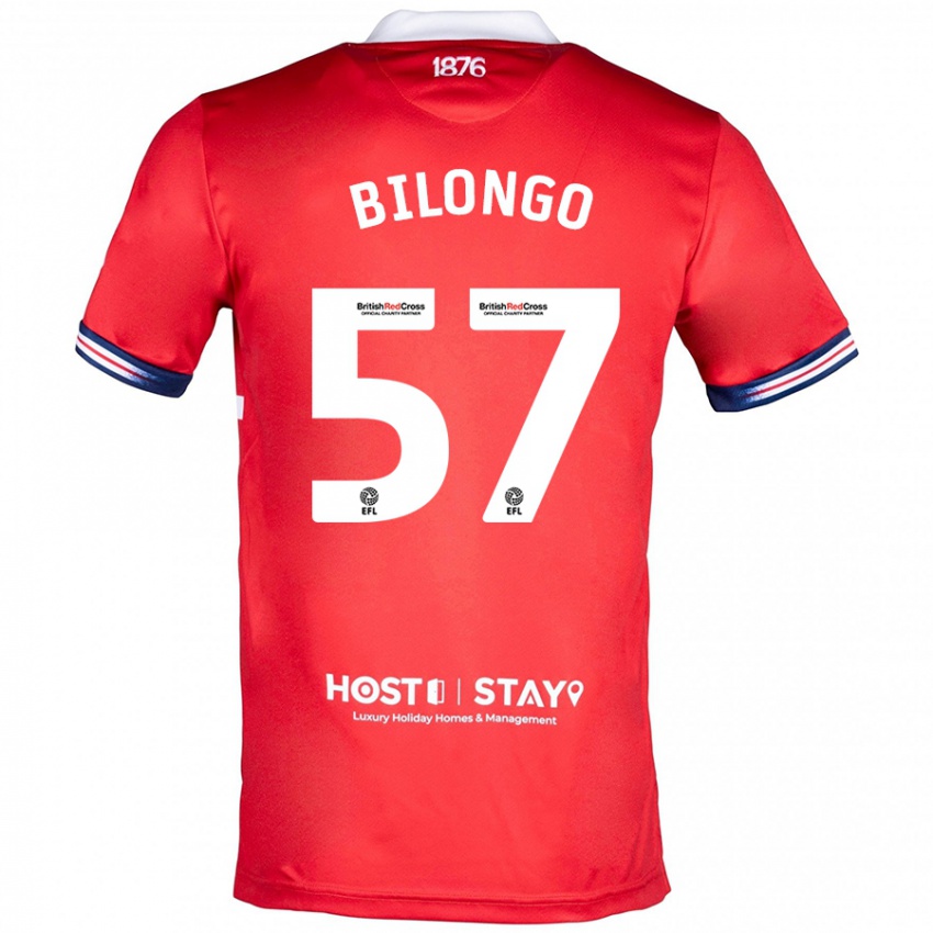 Niño Camiseta Bryant Bilongo #57 Rojo 1ª Equipación 2023/24 La Camisa Chile