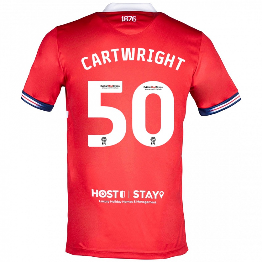 Niño Camiseta Fin Cartwright #50 Rojo 1ª Equipación 2023/24 La Camisa Chile