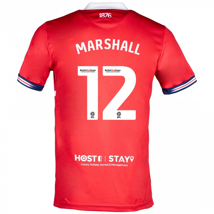 Niño Camiseta Eve Marshall #12 Rojo 1ª Equipación 2023/24 La Camisa Chile