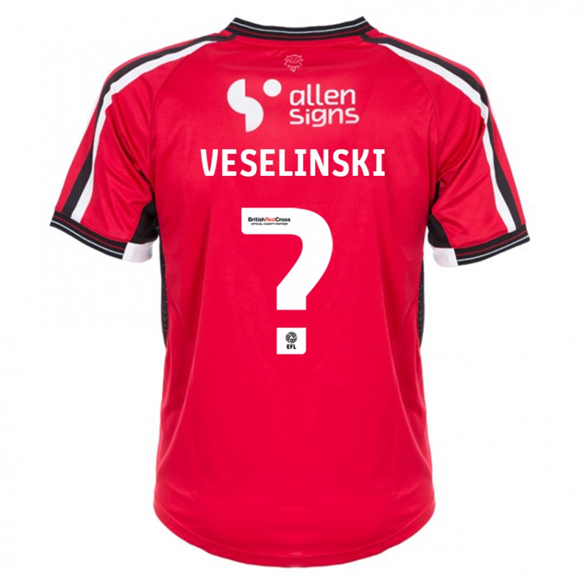 Niño Camiseta Aleksandar Veselinski #0 Rojo 1ª Equipación 2023/24 La Camisa Chile