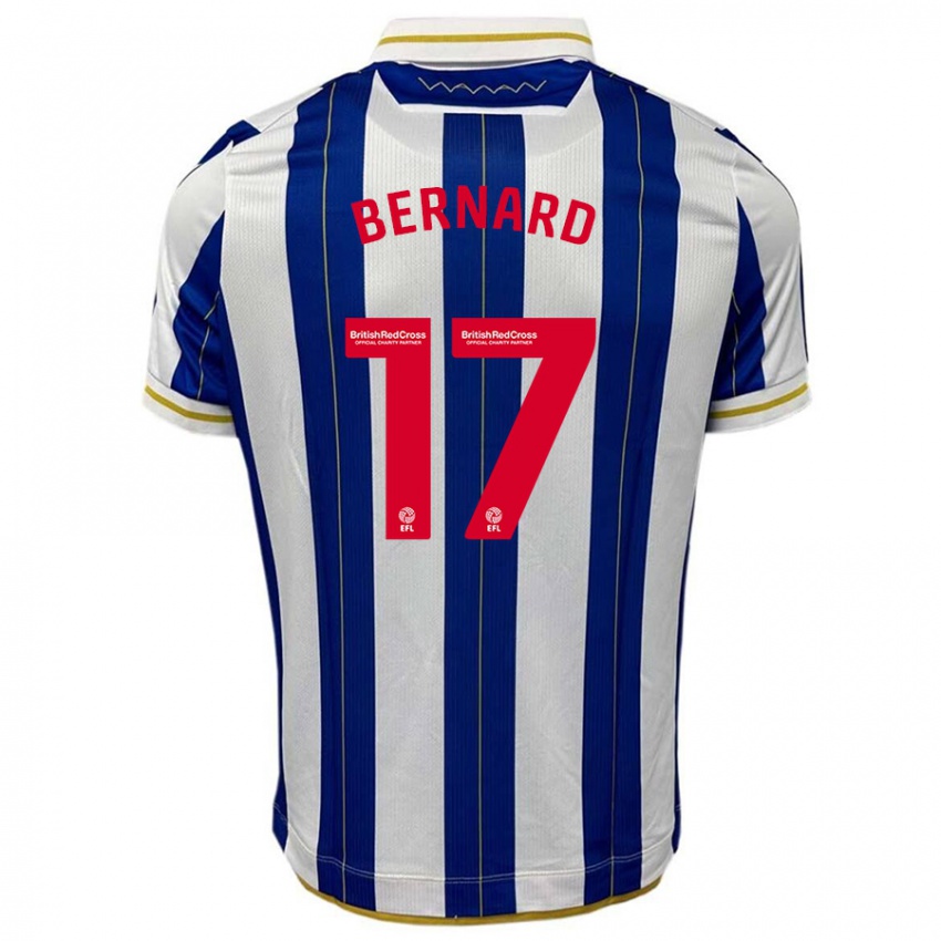 Niño Camiseta Di'shon Bernard #17 Azul Blanco 1ª Equipación 2023/24 La Camisa Chile