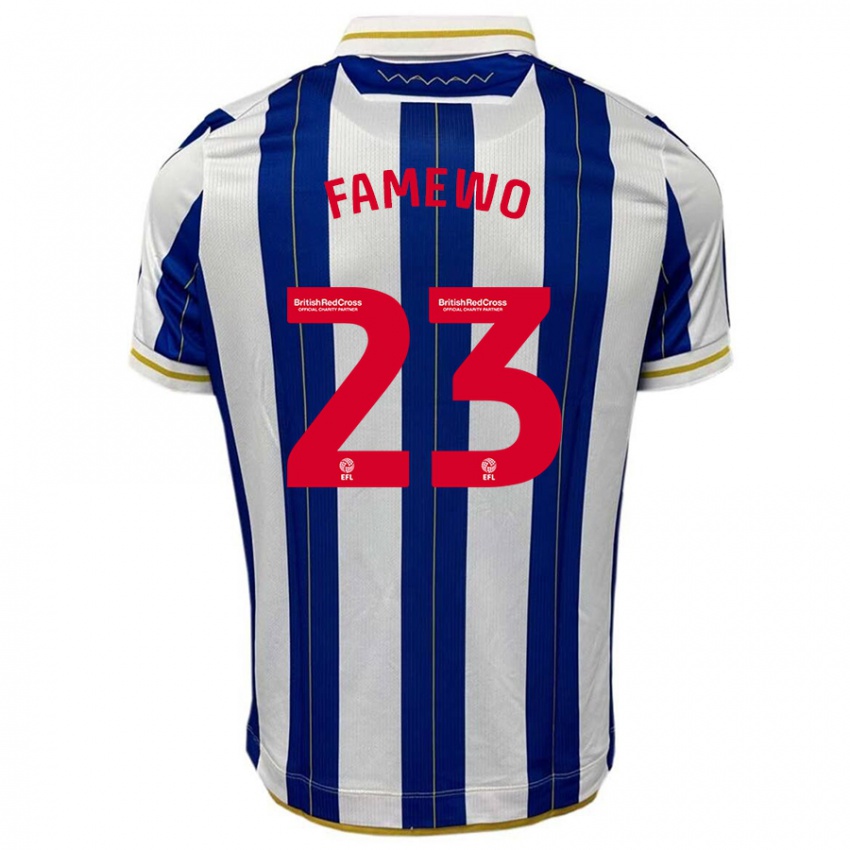 Niño Camiseta Akin Famewo #23 Azul Blanco 1ª Equipación 2023/24 La Camisa Chile