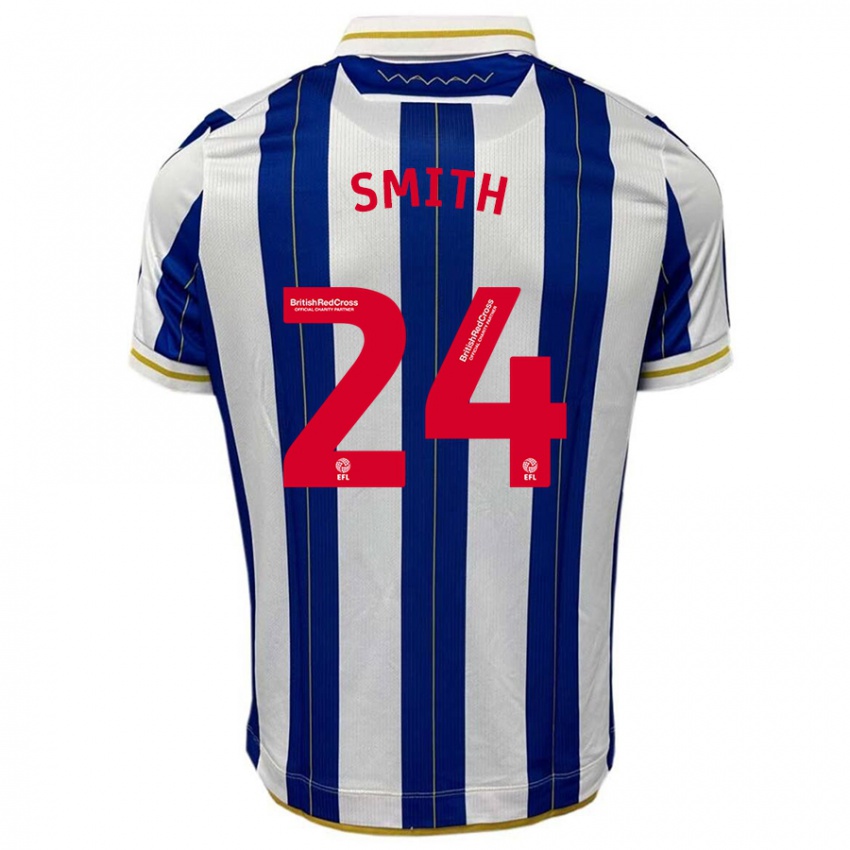 Niño Camiseta Michael Smith #24 Azul Blanco 1ª Equipación 2023/24 La Camisa Chile