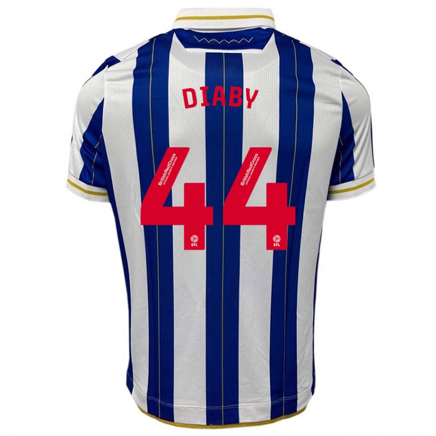 Niño Camiseta Momo Diaby #44 Azul Blanco 1ª Equipación 2023/24 La Camisa Chile